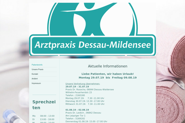 arztpraxis-mildensee.de - Dermatologie Dessau-Rosslau
