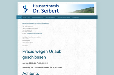 arztpraxis-seibert.de - Dermatologie Waldkirch