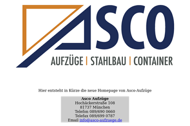 asco-aufzuege.de - Containerverleih München