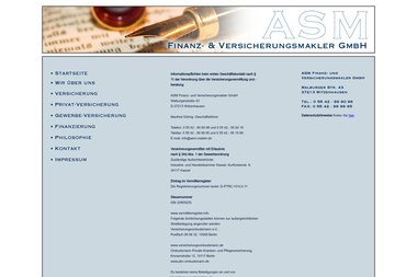 asm-finanz-versicherungsmakler.de/impressum.html - Versicherungsmakler Witzenhausen