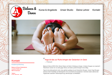 balance-and-dance.de - Yoga Studio Viernheim