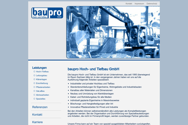 baupro-gmbh.de - Straßenbauunternehmen Glauchau