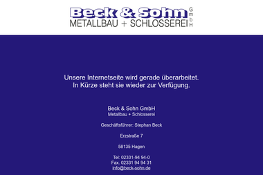 beck-sohn.de - Schlosser Hagen