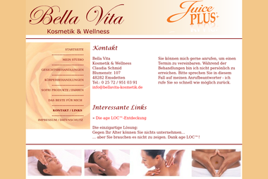 bellavita-kosmetik.de/kontakt.htm - Kosmetikerin Emsdetten