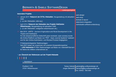 bg-softwaredesign.de - Web Designer Witzenhausen
