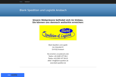 blank-spedition.de - Umzugsunternehmen Ansbach