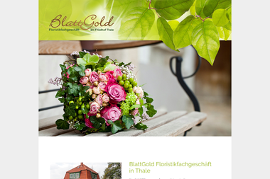 blattgold-floristik.de - Blumengeschäft Thale