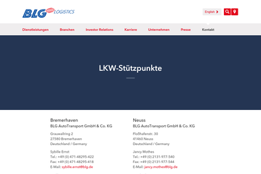 blg-logistics.com/de/kontakt/standorte/deutschland/bremerhaven/lkw-stuetzpunkte - Autotransport Neuss