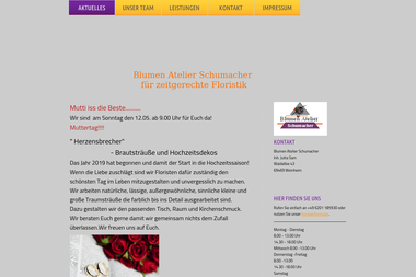 blumenatelier-schumacher.de - Blumengeschäft Weinheim