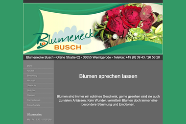 blumenecke-busch.de - Blumengeschäft Wernigerode
