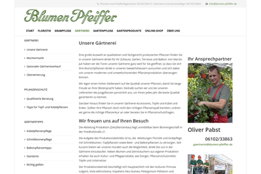 blumen-pfeiffer.de/gaertnerei - Gärtner Neu-Isenburg