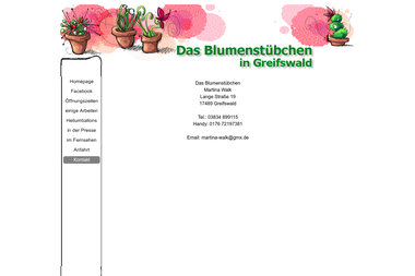 blumenstuebchen.info/kontakt.html - Blumengeschäft Greifswald