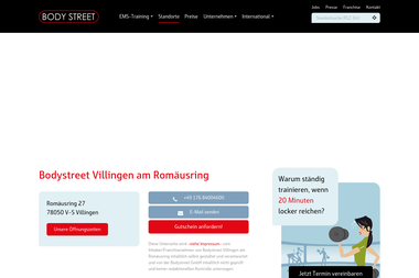 bodystreet.com/de/standorte/deutschland/bodystreet-villingen-am-romaeusring - Personal Trainer Villingen-Schwenningen