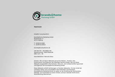 brandsathome.de/impressum.html - Werbeagentur Waltrop
