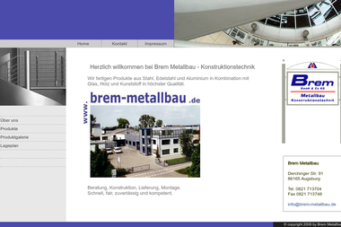 brem-metallbau.de - Stahlbau Augsburg