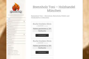brennholz-toni.de - Brennholzhandel Unterschleissheim