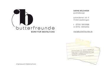 butterfreunde.de - Grafikdesigner Waiblingen