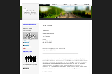 cg-sicherstellung.de/impressum.html - Sicherheitsfirma Pforzheim