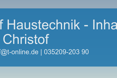 christof-haustechnik.de - Wasserinstallateur Wilsdruff
