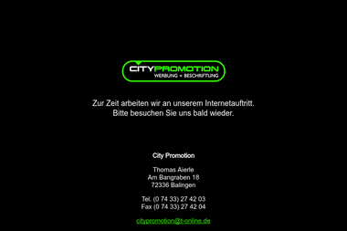 citypromotionaierle.de - Werbeagentur Balingen