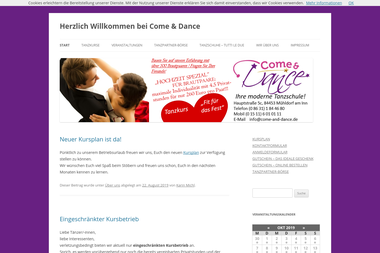 come-and-dance.de - Tanzschule Mühldorf Am Inn