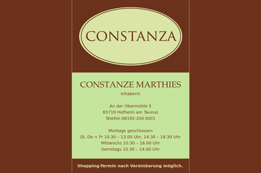 constanza-mode.de - Geschenkartikel Großhandel Hofheim Am Taunus