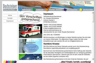 dachsteiner.de/impressum.html - Werbeagentur Bad Dürkheim