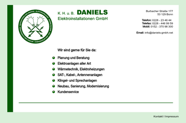 daniels-gmbh.net - Elektriker Bonn
