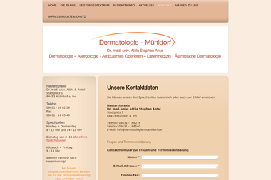 dermatologie-muehldorf.de/kontakt - Dermatologie Mühldorf Am Inn