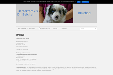 dr-beichel.de/index.php/impressum - Tiermedizin Bruchsal