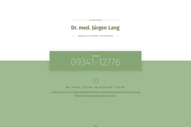 dr-juergen-lang.de - Psychotherapeut Tauberbischofsheim