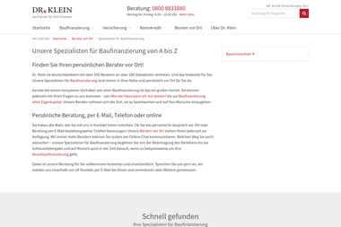 drklein.de/berater/baufinanzierung/wesseling/andre-schnirch2-1.html - Finanzdienstleister Wesseling