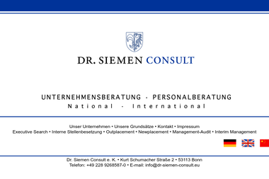 dr-siemen-consult.eu - Unternehmensberatung Rheinbach