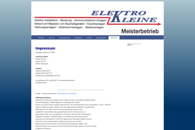 elektro-kleine-steinheim.de/pages/impressum.php - Elektriker Steinheim