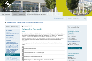 enzkreis.de/jobcenter - Berufsberater Pforzheim