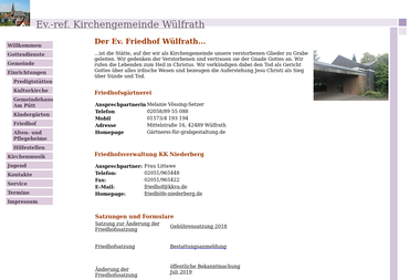 evangelischeswuelfrath.de/pages/einrichtungen/friedhof.php - Blumengeschäft Wülfrath