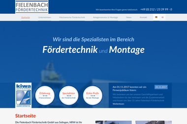 fielenbach.com - Förderbänder Hersteller Solingen