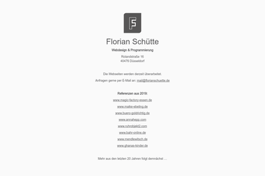 florianschuette.de - Web Designer Düsseldorf