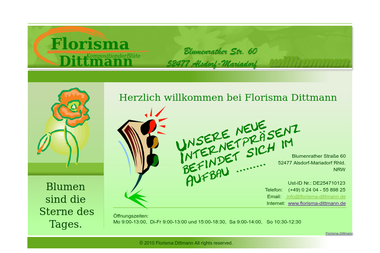 florisma-dittmann.de - Blumengeschäft Alsdorf
