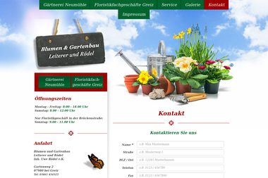 floristik-gartenbau.de/kontakt.html - Blumengeschäft Greiz