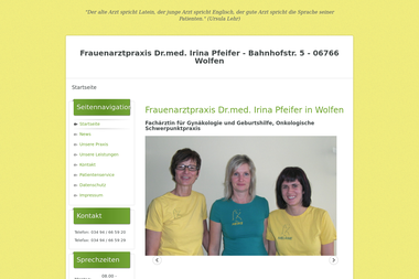 frauenarztpraxis-pfeifer.de - Dermatologie Bitterfeld-Wolfen