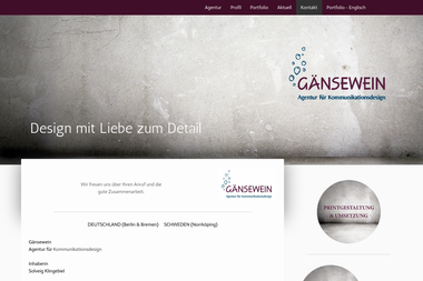 gaensewein-grafik.de/kontakt - Werbeagentur Bassum