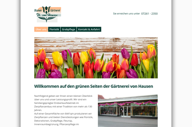 gaertnerei-vonhausen.de - Blumengeschäft Sinsheim