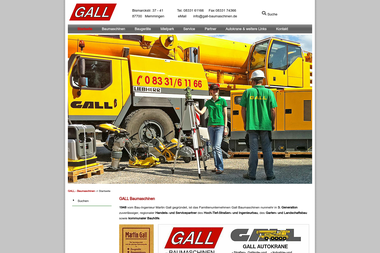 gall-baumaschinen.de - Baumaschinenverleih Memmingen