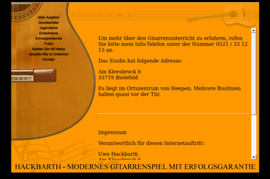 gitarrenunterricht-bielefeld.com/index.php - Musikschule Bielefeld