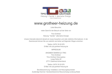 grotheer-heizung.de - Wasserinstallateur Osterholz-Scharmbeck