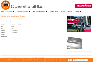 guetegemeinschaft-bau.de/gewerbe/bachmann-hochbau-gmbh - Hochbauunternehmen Köln