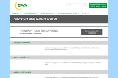 gwa-logistik.de - Containerverleih Unna