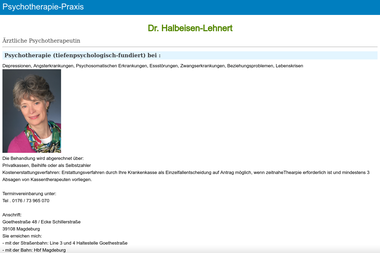 halbeisen-lehnert.de - Psychotherapeut Magdeburg