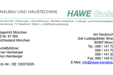 hawe-kanalbau.de - Tiefbauunternehmen München